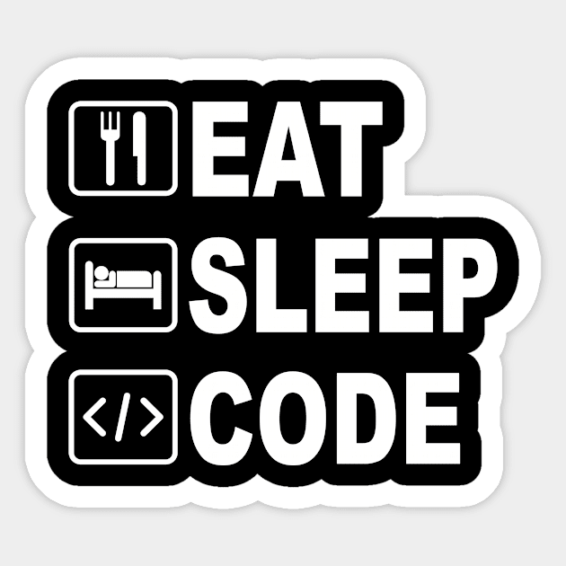 Eat Sleep Code Sticker by ChrifBouglas